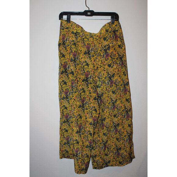 MADEWELL x KAREN WALKER floral potter pants 100% Silk size 12 womens - Picture 4 of 11